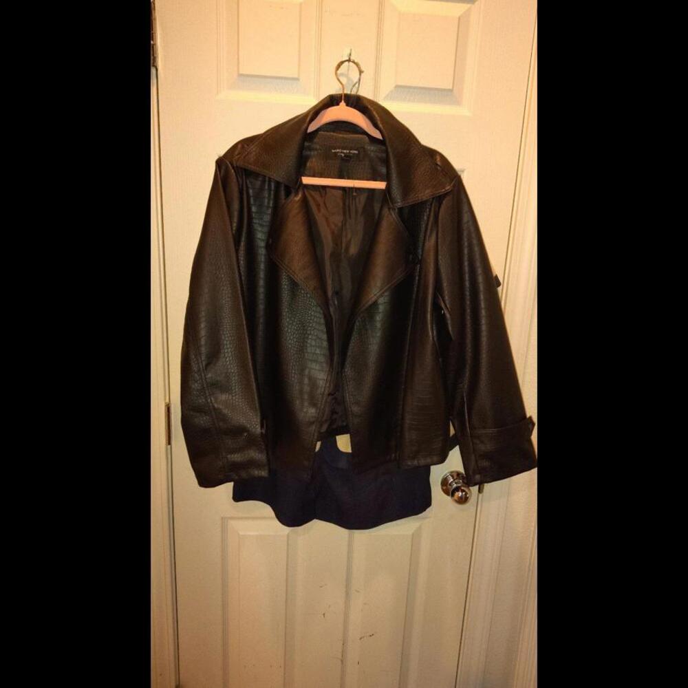 Marc New York by Andrew Marc Stylish Leather Jacket size 1x